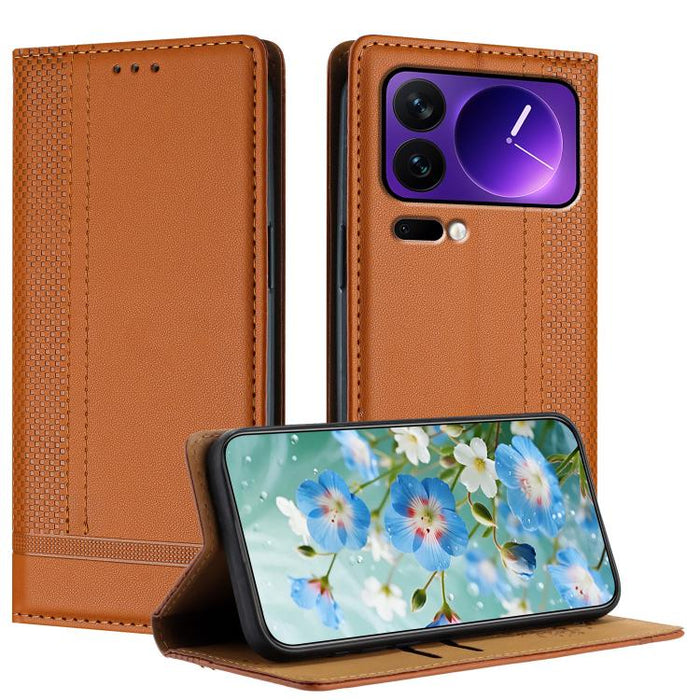 Funda para teléfono de cuero vegano resistente a los arañazos con diseño de costuras, For Xiaomi 17 Max 5G, For Xiaomi 17T Pro 5G, For Xiaomi 17T 5G, For Xiaomi Poco X8 Pro Max 5G, For Xiaomi Poco M8 Pro 5G, For Xiaomi Poco M8 5G, For Xiaomi 17 Ultra  ...