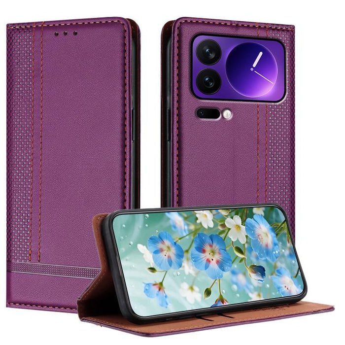 Funda para teléfono de cuero vegano resistente a los arañazos con diseño de costuras, For Xiaomi 17 Max 5G, For Xiaomi 17T Pro 5G, For Xiaomi 17T 5G, For Xiaomi Poco X8 Pro Max 5G, For Xiaomi Poco M8 Pro 5G, For Xiaomi Poco M8 5G, For Xiaomi 17 Ultra  ...