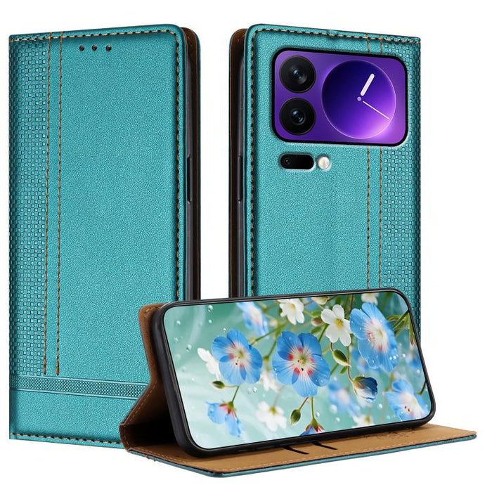 Funda para teléfono de cuero vegano resistente a los arañazos con diseño de costuras, For Xiaomi 17 Max 5G, For Xiaomi 17T Pro 5G, For Xiaomi 17T 5G, For Xiaomi Poco X8 Pro Max 5G, For Xiaomi Poco M8 Pro 5G, For Xiaomi Poco M8 5G, For Xiaomi 17 Ultra  ...