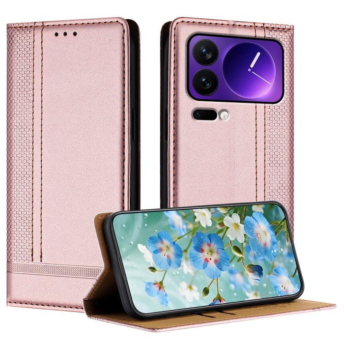 Funda para teléfono de cuero vegano resistente a los arañazos con diseño de costuras, For Xiaomi 17 Max 5G, For Xiaomi 17T Pro 5G, For Xiaomi 17T 5G, For Xiaomi Poco X8 Pro Max 5G, For Xiaomi Poco M8 Pro 5G, For Xiaomi Poco M8 5G, For Xiaomi 17 Ultra  ...