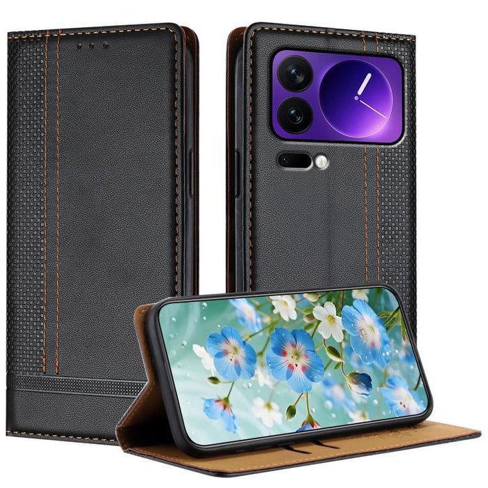 Funda para teléfono de cuero vegano resistente a los arañazos con diseño de costuras, For Xiaomi 17 Max 5G, For Xiaomi 17T Pro 5G, For Xiaomi 17T 5G, For Xiaomi Poco X8 Pro Max 5G, For Xiaomi Poco M8 Pro 5G, For Xiaomi Poco M8 5G, For Xiaomi 17 Ultra  ...
