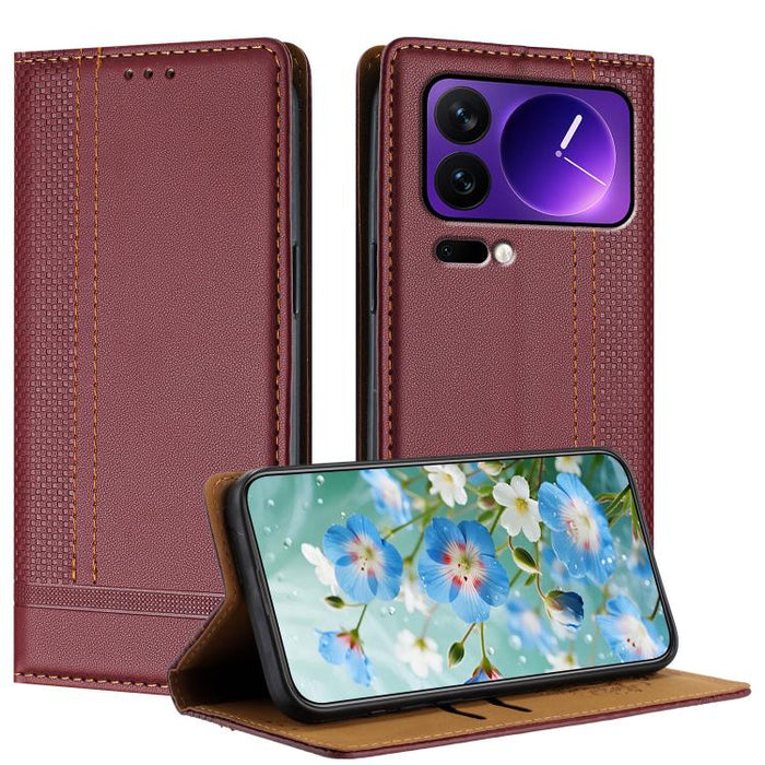 Funda para teléfono de cuero vegano resistente a los arañazos con diseño de costuras, For Xiaomi 17 Max 5G, For Xiaomi 17T Pro 5G, For Xiaomi 17T 5G, For Xiaomi Poco X8 Pro Max 5G, For Xiaomi Poco M8 Pro 5G, For Xiaomi Poco M8 5G, For Xiaomi 17 Ultra  ...
