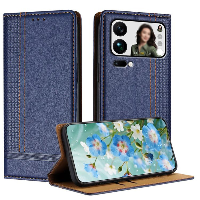 Funda para teléfono de cuero vegano resistente a los arañazos con diseño de costuras, For Xiaomi 17 Max 5G, For Xiaomi 17T Pro 5G, For Xiaomi 17T 5G, For Xiaomi Poco X8 Pro Max 5G, For Xiaomi Poco M8 Pro 5G, For Xiaomi Poco M8 5G, For Xiaomi 17 Ultra  ...