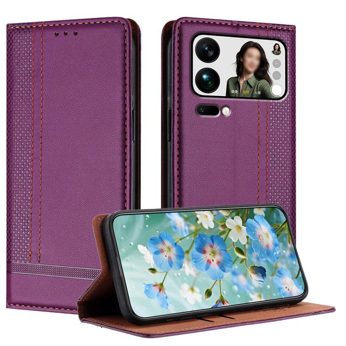 Funda para teléfono de cuero vegano resistente a los arañazos con diseño de costuras, For Xiaomi 17 Max 5G, For Xiaomi 17T Pro 5G, For Xiaomi 17T 5G, For Xiaomi Poco X8 Pro Max 5G, For Xiaomi Poco M8 Pro 5G, For Xiaomi Poco M8 5G, For Xiaomi 17 Ultra  ...