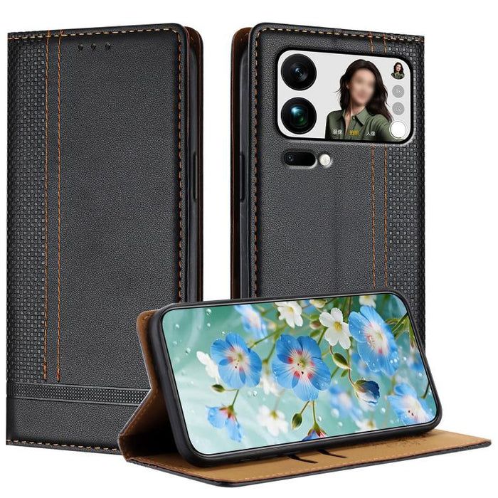 Funda para teléfono de cuero vegano resistente a los arañazos con diseño de costuras, For Xiaomi 17 Max 5G, For Xiaomi 17T Pro 5G, For Xiaomi 17T 5G, For Xiaomi Poco X8 Pro Max 5G, For Xiaomi Poco M8 Pro 5G, For Xiaomi Poco M8 5G, For Xiaomi 17 Ultra  ...