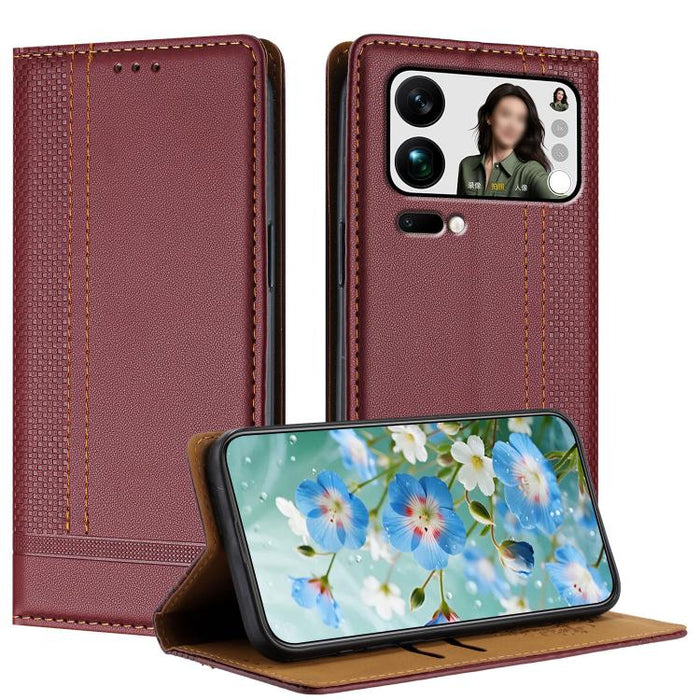 Funda para teléfono de cuero vegano resistente a los arañazos con diseño de costuras, For Xiaomi 17 Max 5G, For Xiaomi 17T Pro 5G, For Xiaomi 17T 5G, For Xiaomi Poco X8 Pro Max 5G, For Xiaomi Poco M8 Pro 5G, For Xiaomi Poco M8 5G, For Xiaomi 17 Ultra  ...