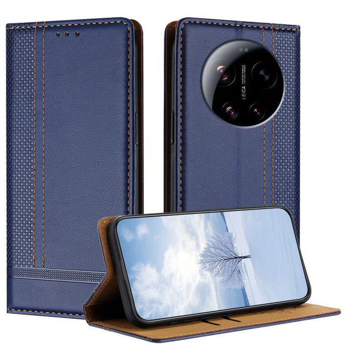 Funda para teléfono de cuero vegano resistente a los arañazos con diseño de costuras, For Xiaomi 17 Max 5G, For Xiaomi 17T Pro 5G, For Xiaomi 17T 5G, For Xiaomi Poco X8 Pro Max 5G, For Xiaomi Poco M8 Pro 5G, For Xiaomi Poco M8 5G, For Xiaomi 17 Ultra  ...