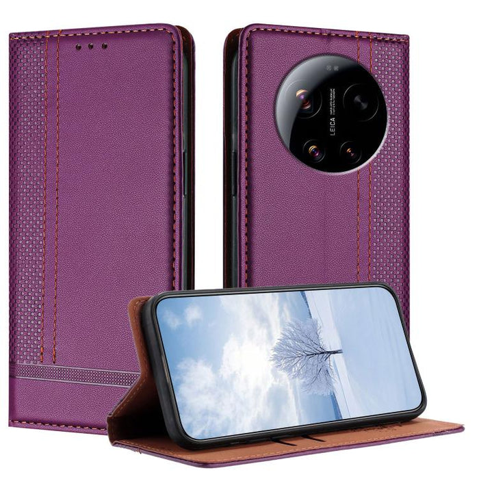 Funda para teléfono de cuero vegano resistente a los arañazos con diseño de costuras, For Xiaomi 17 Max 5G, For Xiaomi 17T Pro 5G, For Xiaomi 17T 5G, For Xiaomi Poco X8 Pro Max 5G, For Xiaomi Poco M8 Pro 5G, For Xiaomi Poco M8 5G, For Xiaomi 17 Ultra  ...