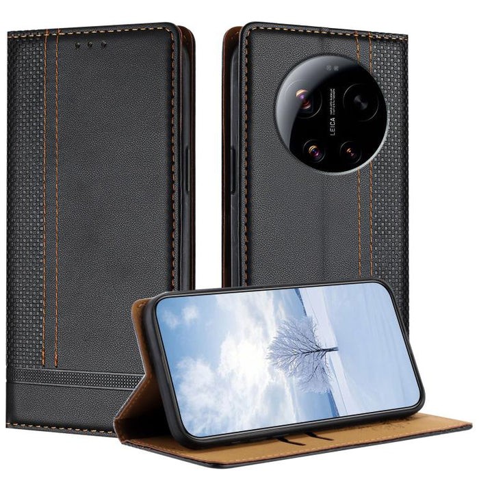 Funda para teléfono de cuero vegano resistente a los arañazos con diseño de costuras, For Xiaomi 17 Max 5G, For Xiaomi 17T Pro 5G, For Xiaomi 17T 5G, For Xiaomi Poco X8 Pro Max 5G, For Xiaomi Poco M8 Pro 5G, For Xiaomi Poco M8 5G, For Xiaomi 17 Ultra  ...