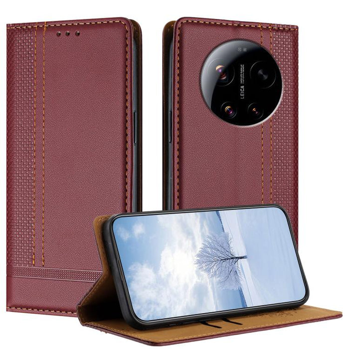 Funda para teléfono de cuero vegano resistente a los arañazos con diseño de costuras, For Xiaomi 17 Max 5G, For Xiaomi 17T Pro 5G, For Xiaomi 17T 5G, For Xiaomi Poco X8 Pro Max 5G, For Xiaomi Poco M8 Pro 5G, For Xiaomi Poco M8 5G, For Xiaomi 17 Ultra  ...