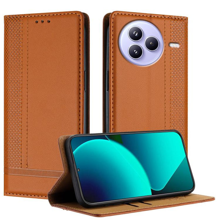 Funda para teléfono de cuero vegano resistente a los arañazos con diseño de costuras, For Xiaomi Poco C85 4G, For Xiaomi Poco M7 4G 171mm, For Xiaomi 15T Pro 5G, For Xiaomi 15T 5G, For Xiaomi Civi 5 Pro, For Xiaomi 15S Pro, For Xiaomi 15 Ultra         ...