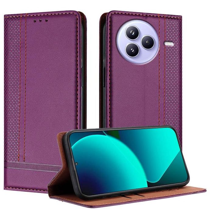 Funda para teléfono de cuero vegano resistente a los arañazos con diseño de costuras, For Xiaomi Poco C85 4G, For Xiaomi Poco M7 4G 171mm, For Xiaomi 15T Pro 5G, For Xiaomi 15T 5G, For Xiaomi Civi 5 Pro, For Xiaomi 15S Pro, For Xiaomi 15 Ultra         ...