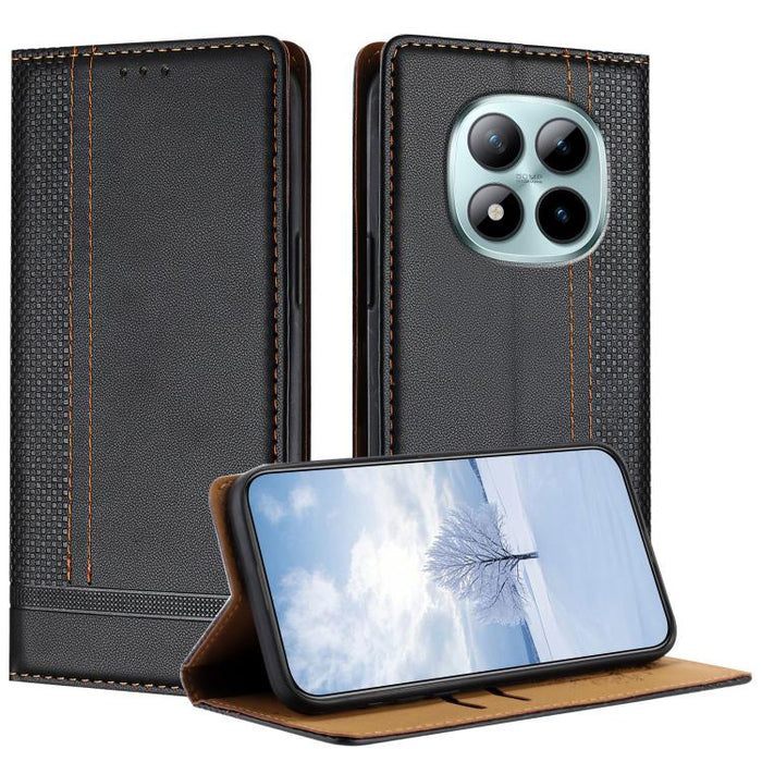 Funda para teléfono de cuero vegano resistente a los arañazos con diseño de costuras, For Xiaomi 17 Max 5G, For Xiaomi 17T Pro 5G, For Xiaomi 17T 5G, For Xiaomi Poco X8 Pro Max 5G, For Xiaomi Poco M8 Pro 5G, For Xiaomi Poco M8 5G, For Xiaomi 17 Ultra  ...