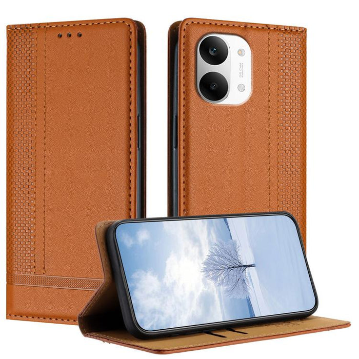 Funda para teléfono de cuero vegano resistente a los arañazos con diseño de costuras, For Xiaomi 17 Max 5G, For Xiaomi 17T Pro 5G, For Xiaomi 17T 5G, For Xiaomi Poco X8 Pro Max 5G, For Xiaomi Poco M8 Pro 5G, For Xiaomi Poco M8 5G, For Xiaomi 17 Ultra  ...