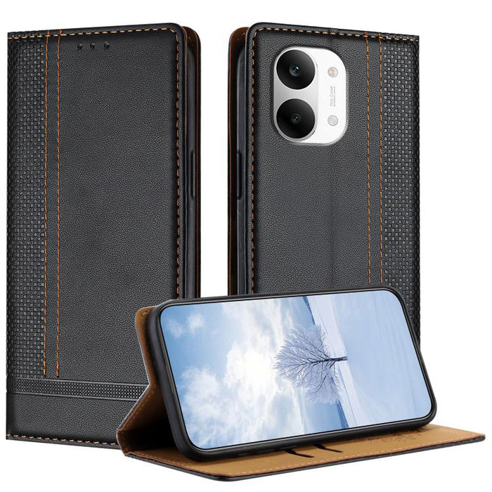 Funda para teléfono de cuero vegano resistente a los arañazos con diseño de costuras, For Xiaomi 17 Max 5G, For Xiaomi 17T Pro 5G, For Xiaomi 17T 5G, For Xiaomi Poco X8 Pro Max 5G, For Xiaomi Poco M8 Pro 5G, For Xiaomi Poco M8 5G, For Xiaomi 17 Ultra  ...