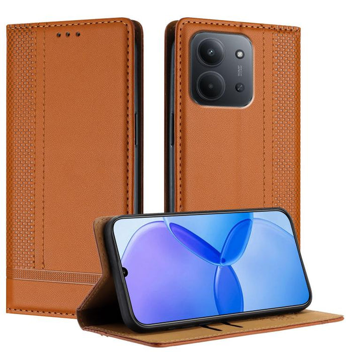 Funda para teléfono de cuero vegano resistente a los arañazos con diseño de costuras, For Xiaomi Poco C85 4G, For Xiaomi Poco M7 4G 171mm, For Xiaomi 15T Pro 5G, For Xiaomi 15T 5G, For Xiaomi Civi 5 Pro, For Xiaomi 15S Pro, For Xiaomi 15 Ultra         ...