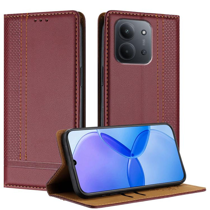 Funda para teléfono de cuero vegano resistente a los arañazos con diseño de costuras, For Xiaomi 17 Max 5G, For Xiaomi 17T Pro 5G, For Xiaomi 17T 5G, For Xiaomi Poco X8 Pro Max 5G, For Xiaomi Poco M8 Pro 5G, For Xiaomi Poco M8 5G, For Xiaomi 17 Ultra  ...