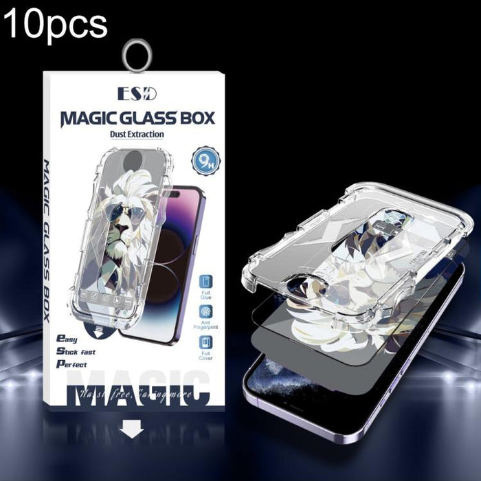 10 unidades de película de vidrio templado HD a prueba de polvo para cajas de fácil instalación, For iPhone 17e / 16e / 14 / 13 Pro, For iPhone 17 Pro Max, For iPhone 17 Pro, For iPhone 17 / 16 Pro, For iPhone Air, For iPhone 16 Pro Max                ...
