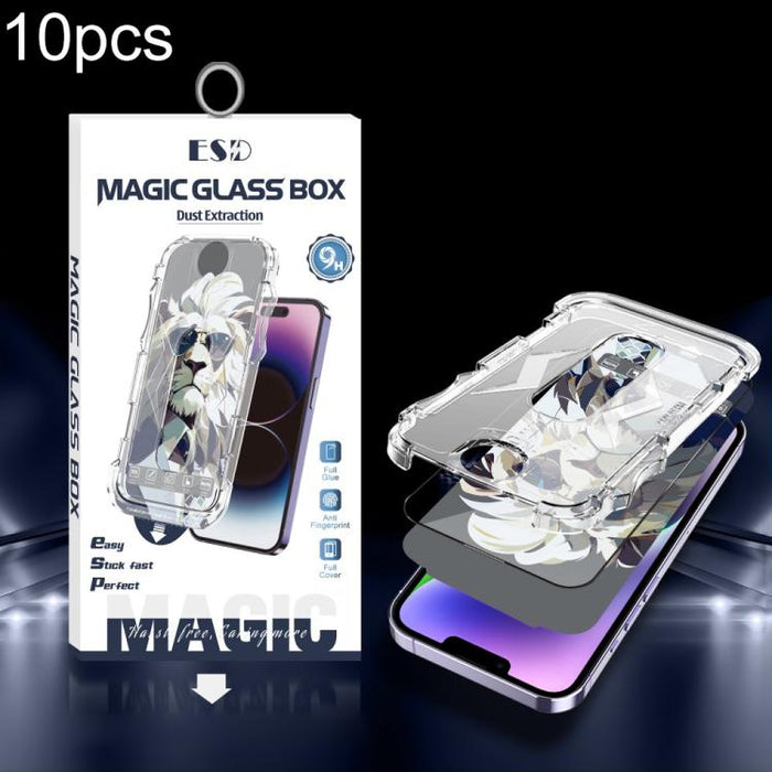 10 unidades de película de vidrio templado HD a prueba de polvo para cajas de fácil instalación, For iPhone 17e / 16e / 14 / 13 Pro, For iPhone 17 Pro Max, For iPhone 17 Pro, For iPhone 17 / 16 Pro, For iPhone Air, For iPhone 16 Pro Max                ...