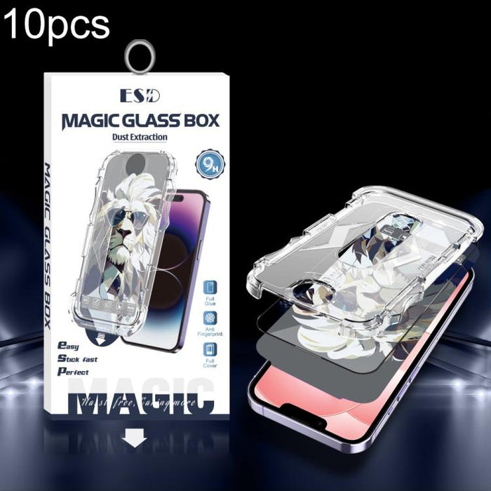 10 unidades de película de vidrio templado HD a prueba de polvo para cajas de fácil instalación, For iPhone 17e / 16e / 14 / 13 Pro, For iPhone 17 Pro Max, For iPhone 17 Pro, For iPhone 17 / 16 Pro, For iPhone Air, For iPhone 16 Pro Max                ...