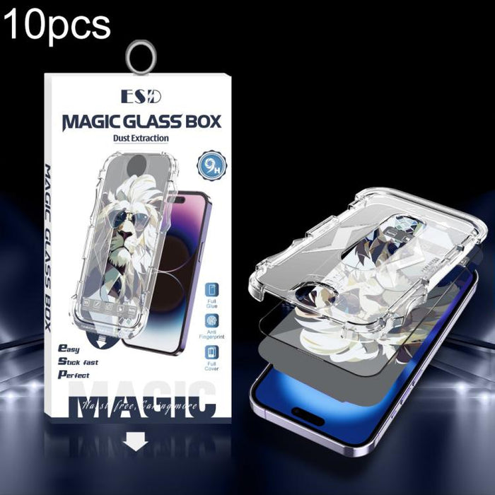 10 unidades de película de vidrio templado HD a prueba de polvo para cajas de fácil instalación, For iPhone 17e / 16e / 14 / 13 Pro, For iPhone 17 Pro Max, For iPhone 17 Pro, For iPhone 17 / 16 Pro, For iPhone Air, For iPhone 16 Pro Max                ...