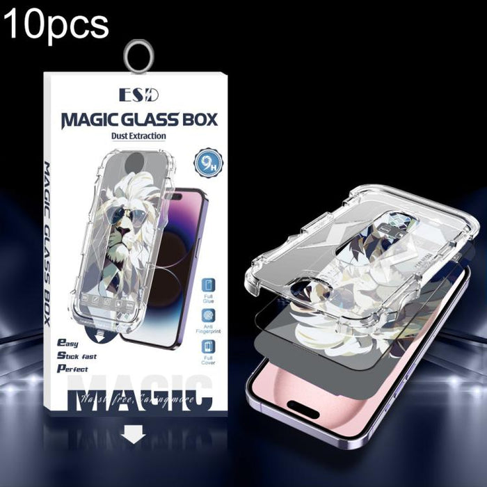 10 unidades de película de vidrio templado HD a prueba de polvo para cajas de fácil instalación, For iPhone 17e / 16e / 14 / 13 Pro, For iPhone 17 Pro Max, For iPhone 17 Pro, For iPhone 17 / 16 Pro, For iPhone Air, For iPhone 16 Pro Max                ...