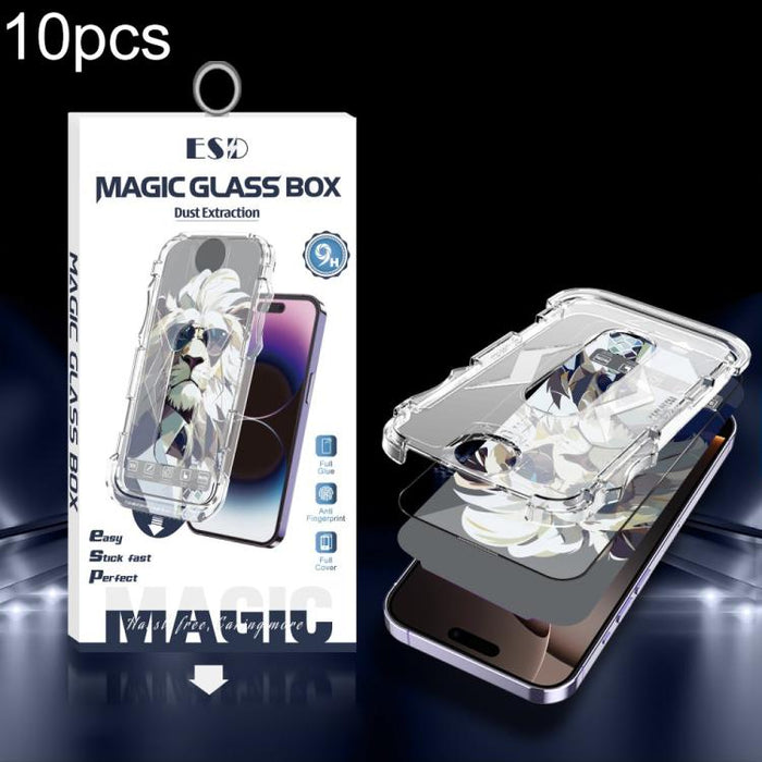 10 unidades de película de vidrio templado HD a prueba de polvo para cajas de fácil instalación, For iPhone 17e / 16e / 14 / 13 Pro, For iPhone 17 Pro Max, For iPhone 17 Pro, For iPhone 17 / 16 Pro, For iPhone Air, For iPhone 16 Pro Max                ...