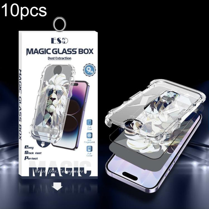 10 unidades de película de vidrio templado HD a prueba de polvo para cajas de fácil instalación, For iPhone 17e / 16e / 14 / 13 Pro, For iPhone 17 Pro Max, For iPhone 17 Pro, For iPhone 17 / 16 Pro, For iPhone Air, For iPhone 16 Pro Max                ...
