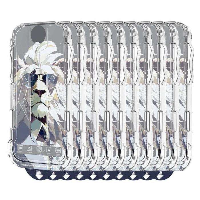 10 unidades de película de vidrio templado HD a prueba de polvo para cajas de fácil instalación, For iPhone 17e / 16e / 14 / 13 Pro, For iPhone 17 Pro Max, For iPhone 17 Pro, For iPhone 17 / 16 Pro, For iPhone Air, For iPhone 16 Pro Max                ...