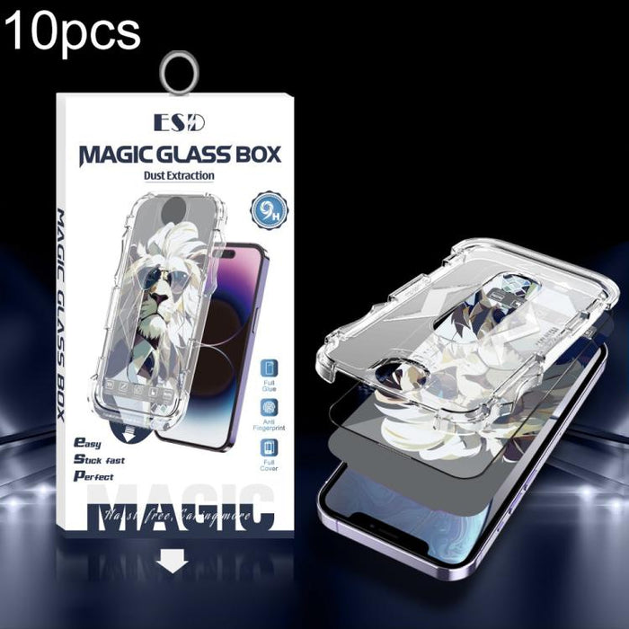 10 unidades de película de vidrio templado HD a prueba de polvo para cajas de fácil instalación, For iPhone 17e / 16e / 14 / 13 Pro, For iPhone 17 Pro Max, For iPhone 17 Pro, For iPhone 17 / 16 Pro, For iPhone Air, For iPhone 16 Pro Max                ...
