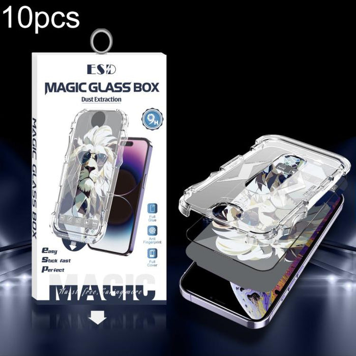 10 unidades de película de vidrio templado HD a prueba de polvo para cajas de fácil instalación, For iPhone 17e / 16e / 14 / 13 Pro, For iPhone 17 Pro Max, For iPhone 17 Pro, For iPhone 17 / 16 Pro, For iPhone Air, For iPhone 16 Pro Max                ...