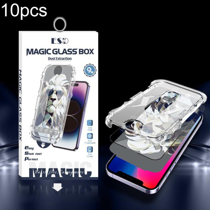 10 unidades de película de vidrio templado HD a prueba de polvo para cajas de fácil instalación, For iPhone 17e / 16e / 14 / 13 Pro, For iPhone 17 Pro Max, For iPhone 17 Pro, For iPhone 17 / 16 Pro, For iPhone Air, For iPhone 16 Pro Max                ...