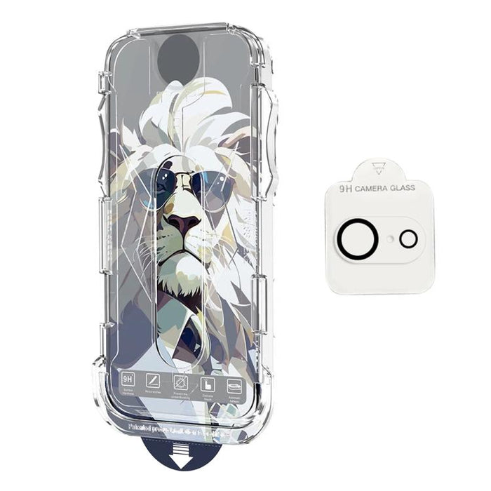 10 unidades de película protectora de vidrio templado HD a prueba de polvo para caja, fácil instalación, con película para lente., For iPhone 17e / 16e, For iPhone 17 Pro Max, For iPhone 17 Pro, For iPhone 17, For iPhone Air, For iPhone 16 Pro Max     ...