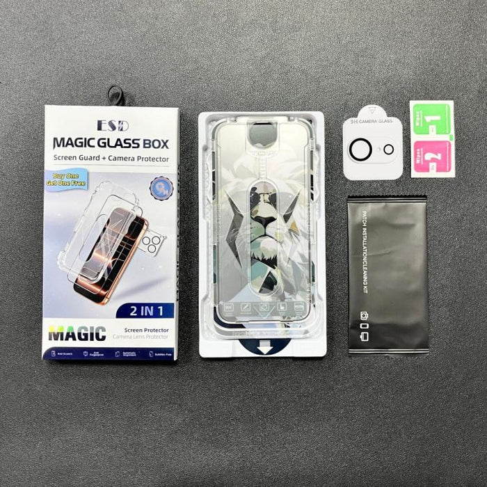 10 unidades de película protectora de vidrio templado HD a prueba de polvo para caja, fácil instalación, con película para lente., For iPhone 17e / 16e, For iPhone 17 Pro Max, For iPhone 17 Pro, For iPhone 17, For iPhone Air, For iPhone 16 Pro Max     ...