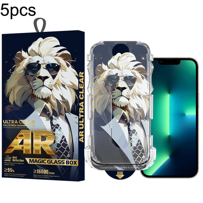 5 gafas de sol con diseño de león, fáciles de instalar, con caja a prueba de polvo y cristal templado AR HD., For iPhone 17e / 16e / 14 / 13 Pro, For iPhone 17 Pro Max, For iPhone 17 Pro, For iPhone 17 / 16 Pro, For iPhone Air, For iPhone 16 Pro Max   ...