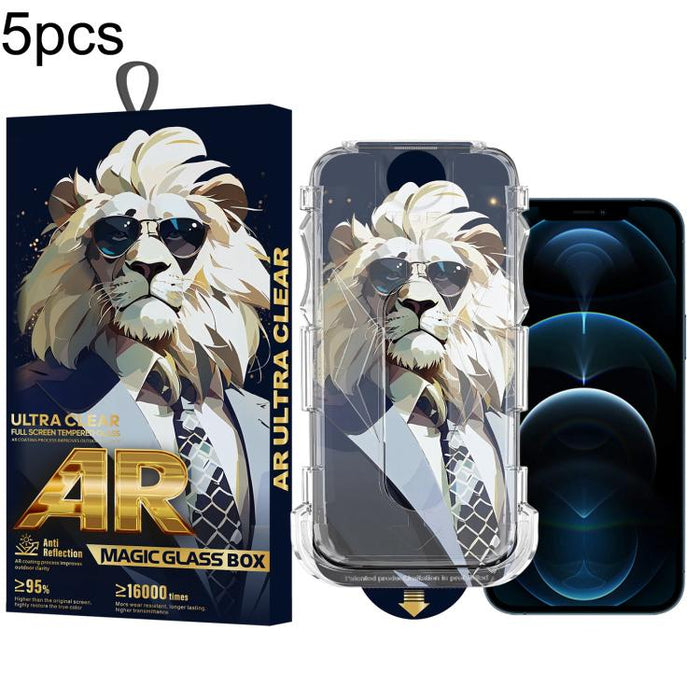 5 gafas de sol con diseño de león, fáciles de instalar, con caja a prueba de polvo y cristal templado AR HD., For iPhone 17e / 16e / 14 / 13 Pro, For iPhone 17 Pro Max, For iPhone 17 Pro, For iPhone 17 / 16 Pro, For iPhone Air, For iPhone 16 Pro Max   ...