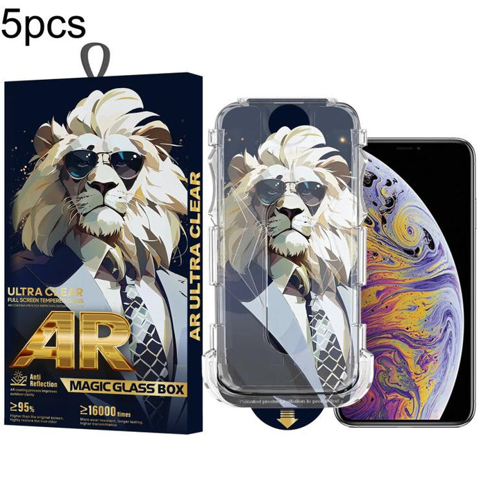5 gafas de sol con diseño de león, fáciles de instalar, con caja a prueba de polvo y cristal templado AR HD., For iPhone 17e / 16e / 14 / 13 Pro, For iPhone 17 Pro Max, For iPhone 17 Pro, For iPhone 17 / 16 Pro, For iPhone Air, For iPhone 16 Pro Max   ...