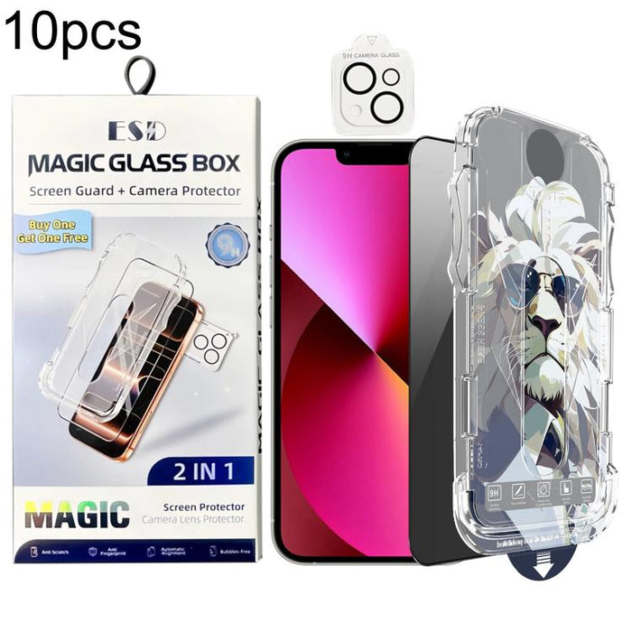 10 láminas de vidrio templado de fácil instalación para cajas a prueba de polvo con lente., For iPhone 17e / 16e, For iPhone 17 Pro Max, For iPhone 17 Pro, For iPhone 17, For iPhone Air, For iPhone 16 Pro Max, For iPhone 16 Pro, For iPhone 16 Plus     ...