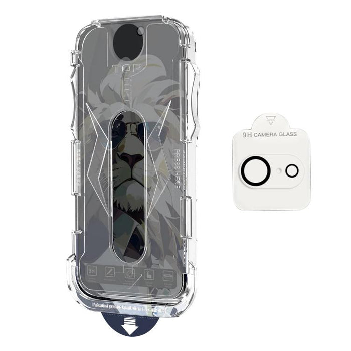 10 láminas de vidrio templado de fácil instalación para cajas a prueba de polvo con lente., For iPhone 17e / 16e, For iPhone 17 Pro Max, For iPhone 17 Pro, For iPhone 17, For iPhone Air, For iPhone 16 Pro Max, For iPhone 16 Pro, For iPhone 16 Plus     ...