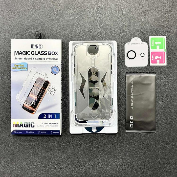 10 láminas de vidrio templado de fácil instalación para cajas a prueba de polvo con lente., For iPhone 17e / 16e, For iPhone 17 Pro Max, For iPhone 17 Pro, For iPhone 17, For iPhone Air, For iPhone 16 Pro Max, For iPhone 16 Pro, For iPhone 16 Plus     ...