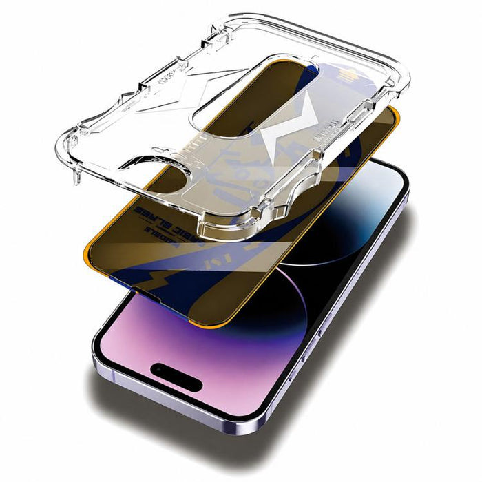 10 láminas de vidrio templado para cajas a prueba de polvo de fácil instalación de MEIDELE, For iPhone 17e / 16e / 14 / 13 Pro, For iPhone 17 Pro Max, For iPhone 17 Pro, For iPhone 17 / 16 Pro, For iPhone Air, For iPhone 16 Pro Max                     ...