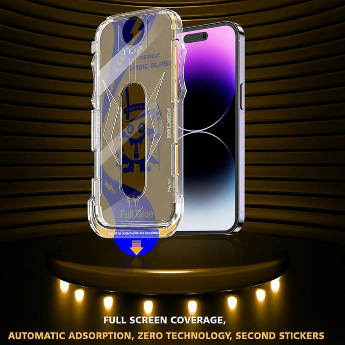 10 láminas de vidrio templado para cajas a prueba de polvo de fácil instalación de MEIDELE, For iPhone 17e / 16e / 14 / 13 Pro, For iPhone 17 Pro Max, For iPhone 17 Pro, For iPhone 17 / 16 Pro, For iPhone Air, For iPhone 16 Pro Max                     ...