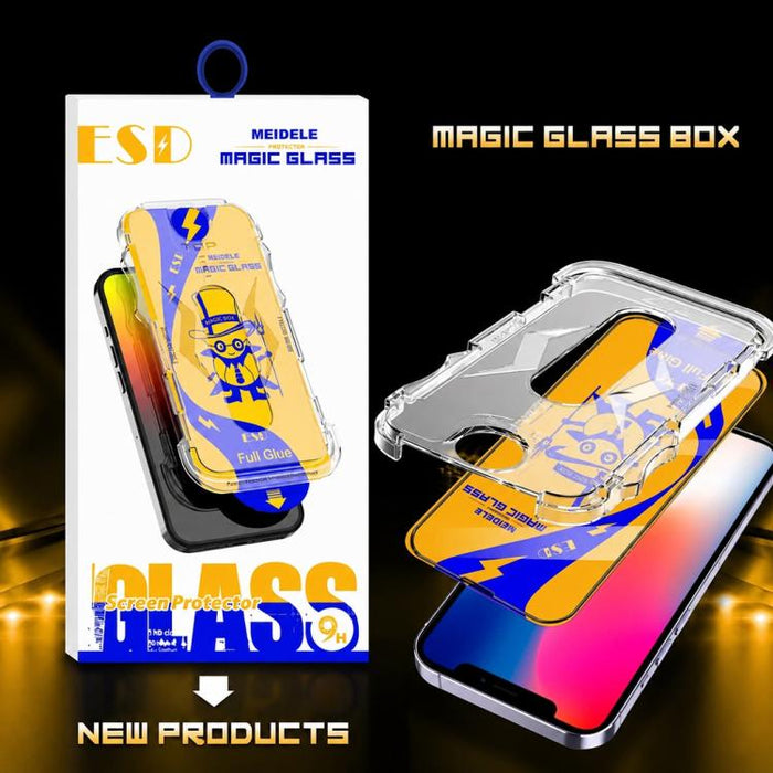 10 unidades de película de vidrio templado HD MEIDELE de fácil instalación para cajas a prueba de polvo, For iPhone 17e / 16e / 14 / 13 Pro, For iPhone 17 Pro Max, For iPhone 17 / 16 Pro, For iPhone 17 Pro, For iPhone Air, For iPhone 16 Pro Max        ...