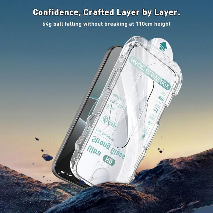10 unidades de película de vidrio templado HD de borde a borde para caja a prueba de polvo USG de fácil instalación, For iPhone 17e / 16e / 14 / 13 Pro, For iPhone 17 Pro Max, For iPhone 17 Pro, For iPhone 17 / 16 Pro, For iPhone Air                   ...