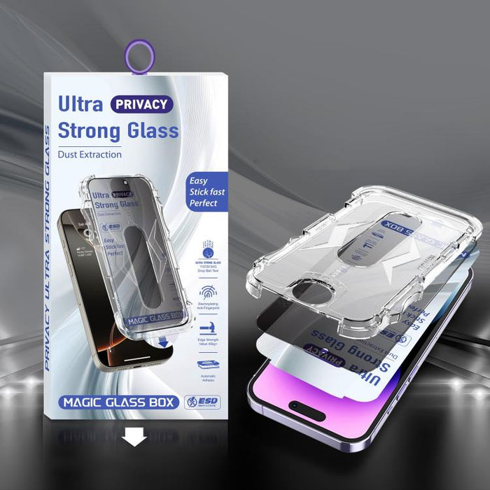 10 unidades de película de vidrio templado USG de fácil instalación, a prueba de polvo, con cobertura total de borde a borde., For iPhone 17e / 16e / 14 / 13 Pro, For iPhone 17 Pro Max, For iPhone 17 Pro, For iPhone 17 / 16 Pro, For iPhone Air         ...