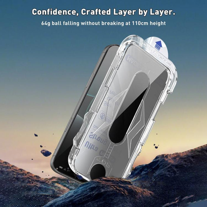 10 unidades de película de vidrio templado USG de fácil instalación, a prueba de polvo, con cobertura total de borde a borde., For iPhone 17e / 16e / 14 / 13 Pro, For iPhone 17 Pro Max, For iPhone 17 Pro, For iPhone 17 / 16 Pro, For iPhone Air         ...