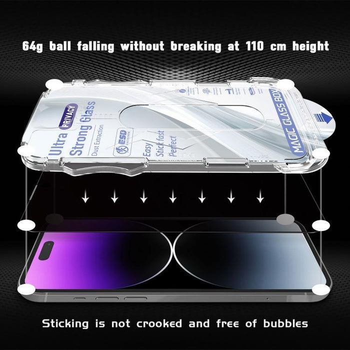 10 unidades de película de vidrio templado USG de fácil instalación, a prueba de polvo, con cobertura total de borde a borde., For iPhone 17e / 16e / 14 / 13 Pro, For iPhone 17 Pro Max, For iPhone 17 Pro, For iPhone 17 / 16 Pro, For iPhone Air         ...