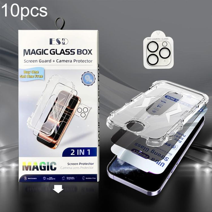 10 unidades de película de vidrio templado USG de fácil instalación, a prueba de polvo, con protección de borde a borde y película para lente., For iPhone 17e / 16e, For iPhone 17 Pro Max, For iPhone 17 Pro, For iPhone 17, For iPhone Air               ...