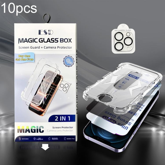 10 unidades de película de vidrio templado USG de fácil instalación, a prueba de polvo, con protección de borde a borde y película para lente., For iPhone 17e / 16e, For iPhone 17 Pro Max, For iPhone 17 Pro, For iPhone 17, For iPhone Air               ...