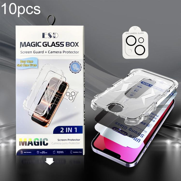 10 unidades de película de vidrio templado USG de fácil instalación, a prueba de polvo, con protección de borde a borde y película para lente., For iPhone 17e / 16e, For iPhone 17 Pro Max, For iPhone 17 Pro, For iPhone 17, For iPhone Air               ...